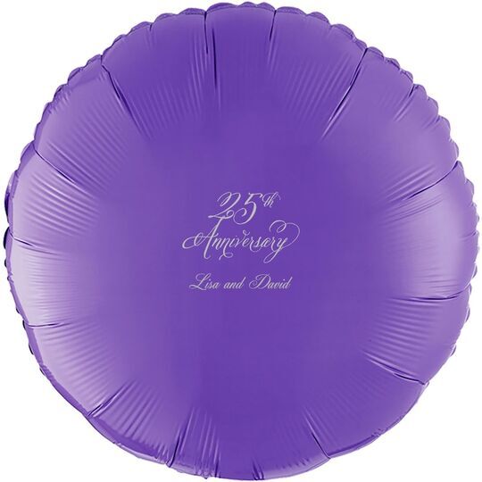 Elegant 25th Anniversary Mylar Balloons