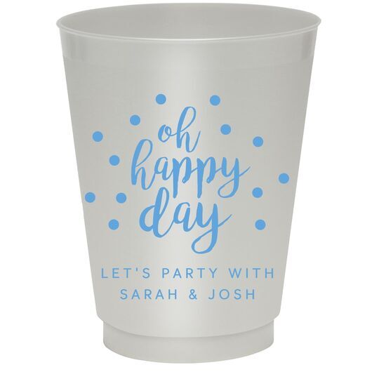 Confetti Dots Oh Happy Day Colored Shatterproof Cups