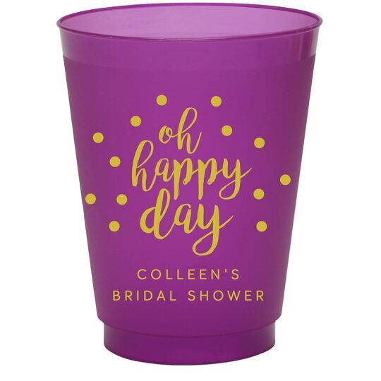 Confetti Dots Oh Happy Day Colored Shatterproof Cups
