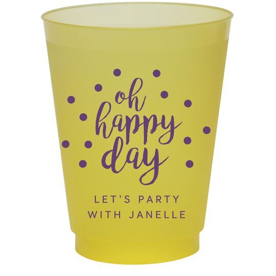 Confetti Dots Oh Happy Day Colored Shatterproof Cups