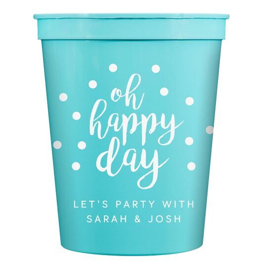 Confetti Dots Oh Happy Day Stadium Cups