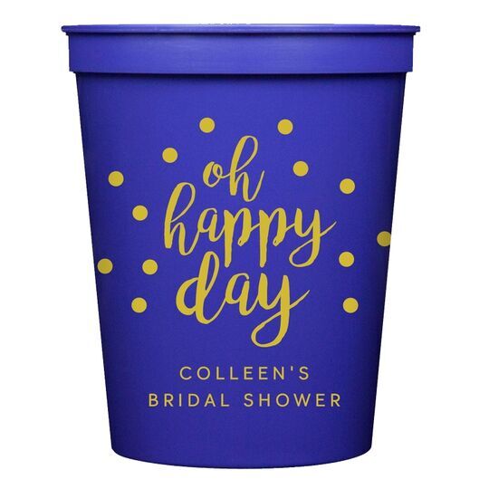 Confetti Dots Oh Happy Day Stadium Cups
