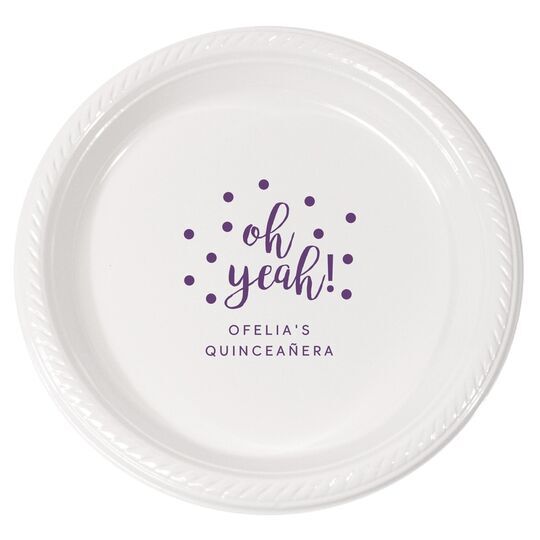 Confetti Dots Oh Yeah! Plastic Plates