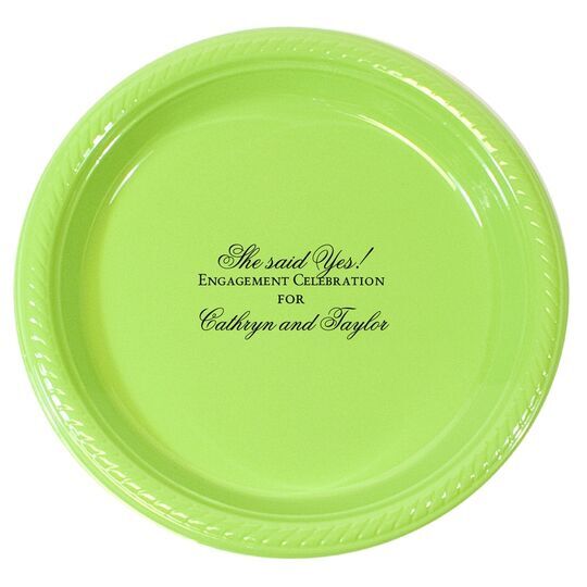 Basic Text of Your Choice Plastic Plates