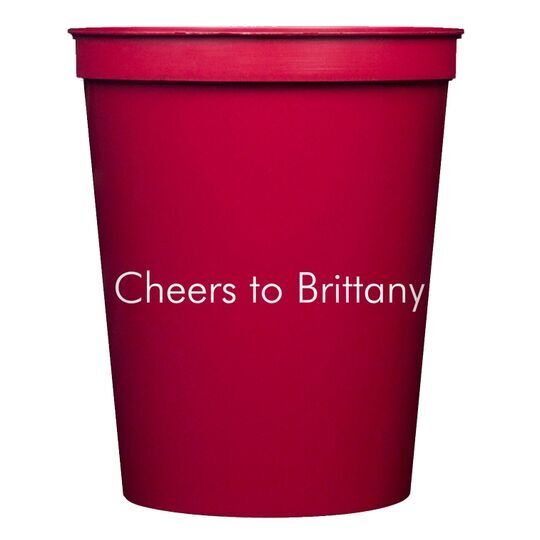 Basic Text of Your Choice Stadium Cups