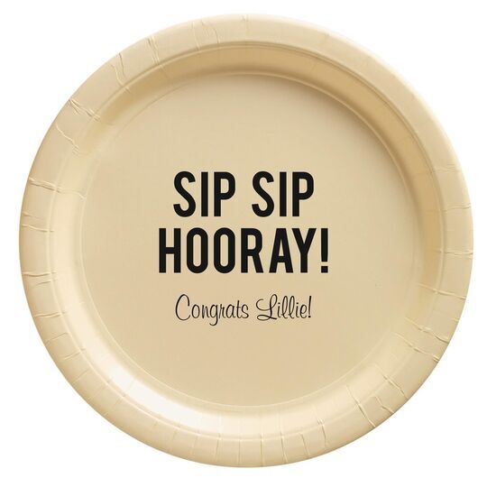 Bold Sip Sip Hooray Paper Plates