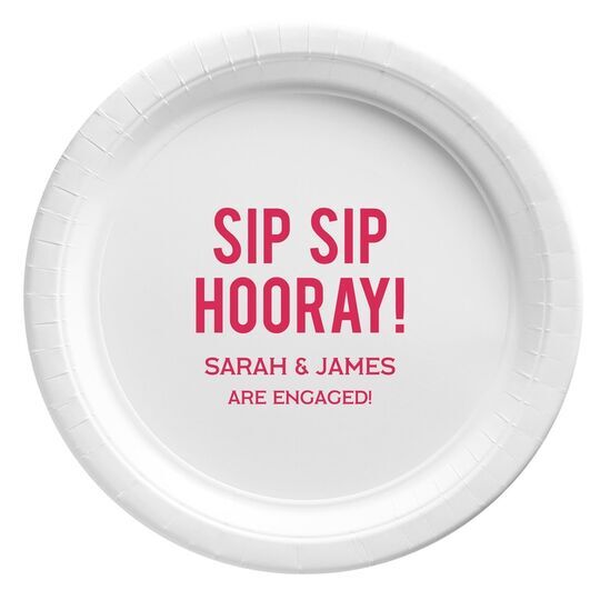 Bold Sip Sip Hooray Paper Plates