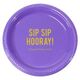 Bold Sip Sip Hooray Plastic Plates Image 1 of 4