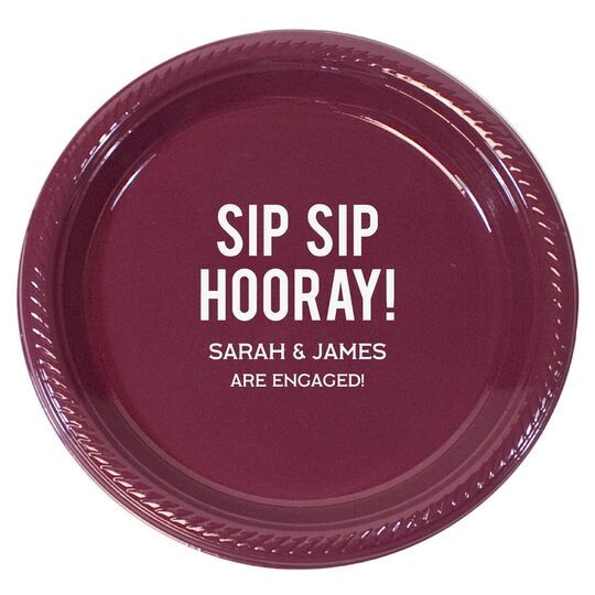 Bold Sip Sip Hooray Plastic Plates