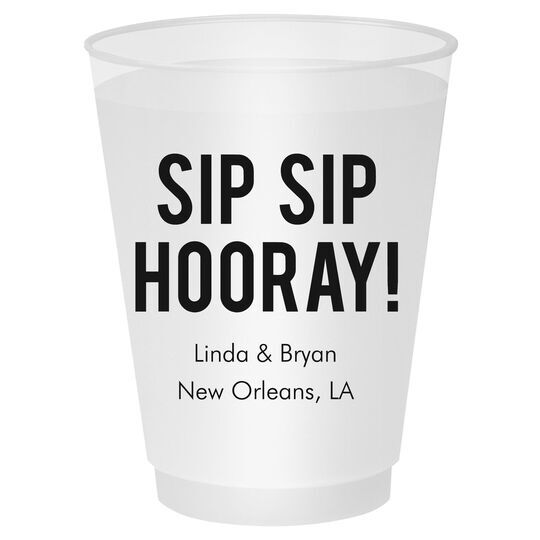Bold Sip Sip Hooray Shatterproof Cups