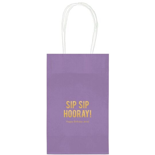 Bold Sip Sip Hooray Medium Twisted Handled Bags