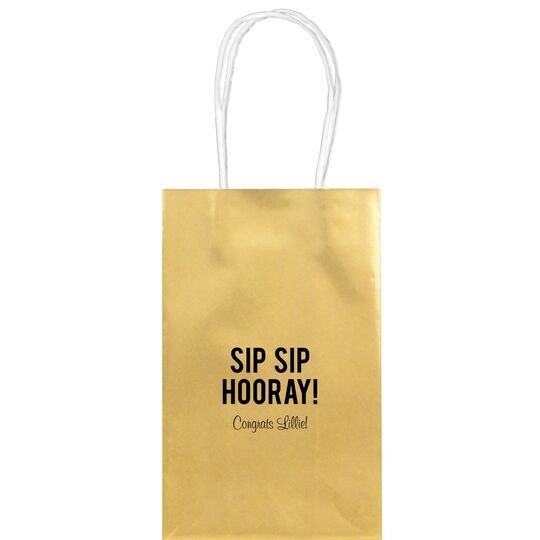 Bold Sip Sip Hooray Medium Twisted Handled Bags