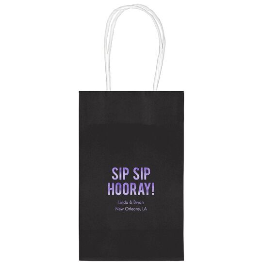 Bold Sip Sip Hooray Medium Twisted Handled Bags