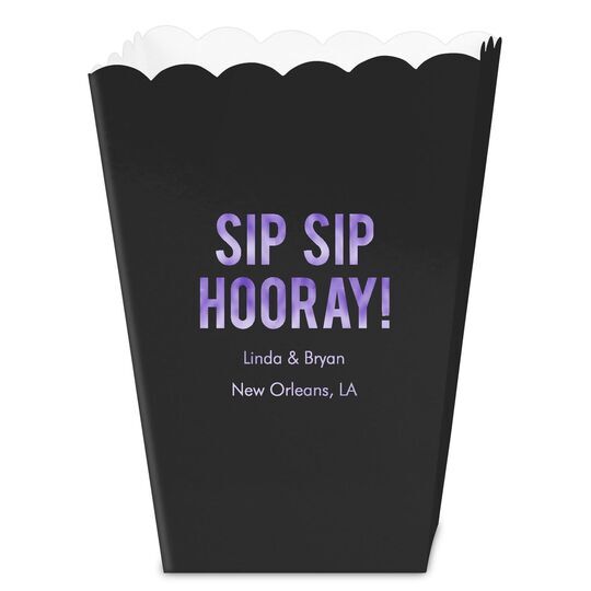 Bold Sip Sip Hooray Mini Popcorn Boxes