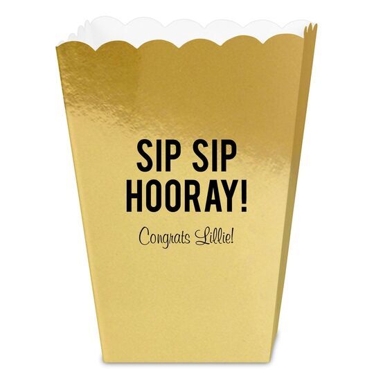 Bold Sip Sip Hooray Mini Popcorn Boxes