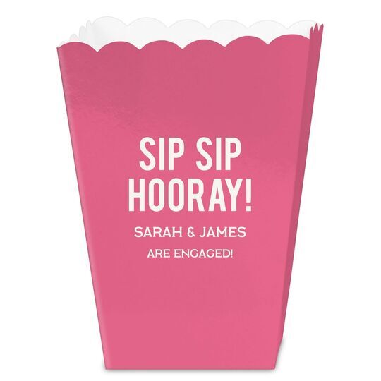 Bold Sip Sip Hooray Mini Popcorn Boxes