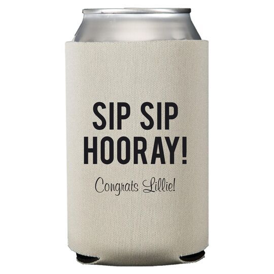 Bold Sip Sip Hooray Collapsible Huggers