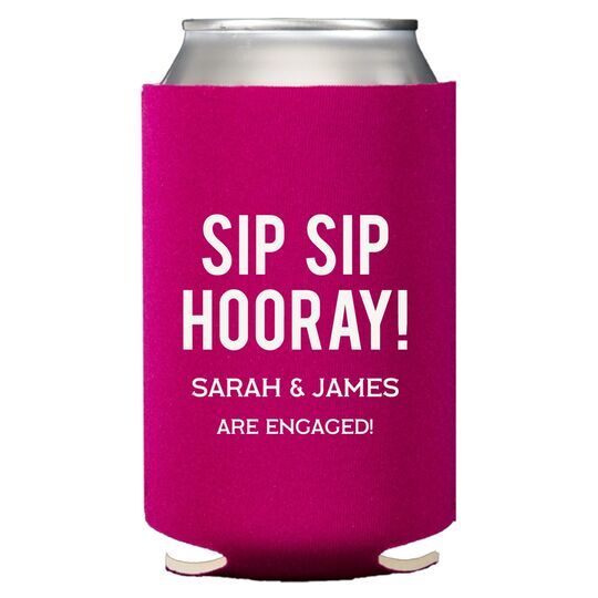 Bold Sip Sip Hooray Collapsible Huggers