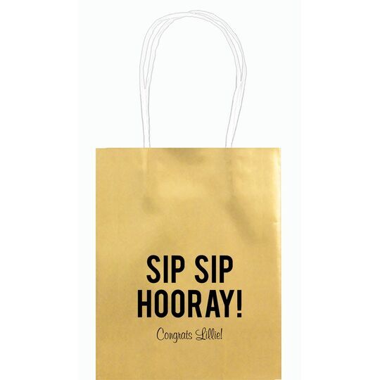Bold Sip Sip Hooray Mini Twisted Handled Bags