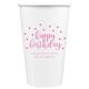Confetti Dots Happy Birthday Paper Coffee Cups Image 1 of 4