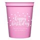 Confetti Dots Happy Birthday Stadium Cups Image 1 of 4