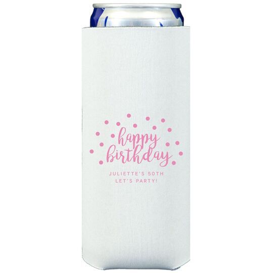 Confetti Dots Happy Birthday Collapsible Slim Huggers