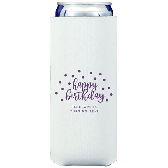 Confetti Dots Happy Birthday Collapsible Slim Huggers