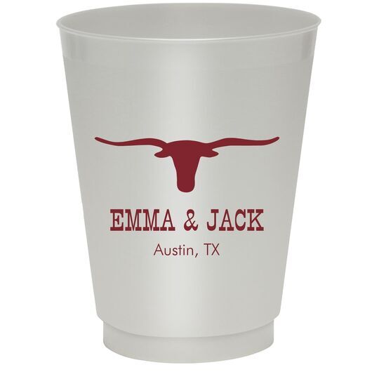 Longhorn Colored Shatterproof Cups