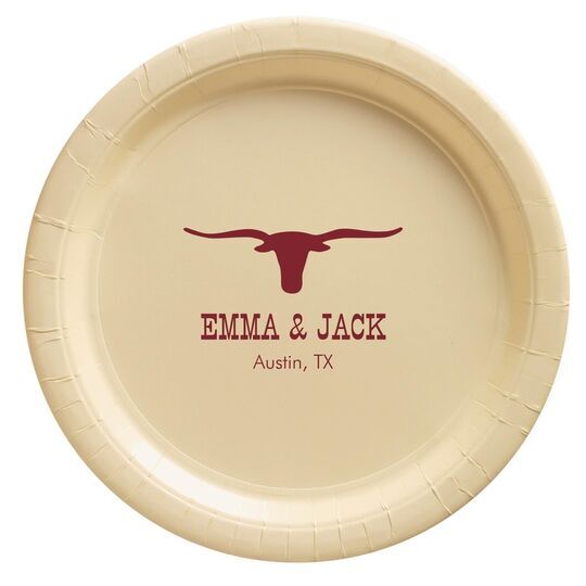 Longhorn Paper Plates