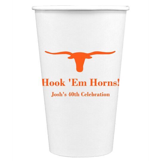 Longhorn Paper Coffee Cups