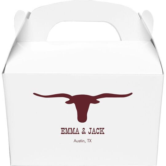 Longhorn Gable Favor Boxes