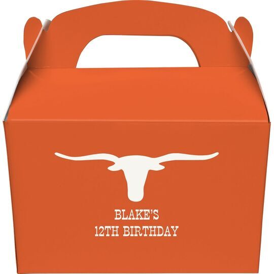 Longhorn Gable Favor Boxes