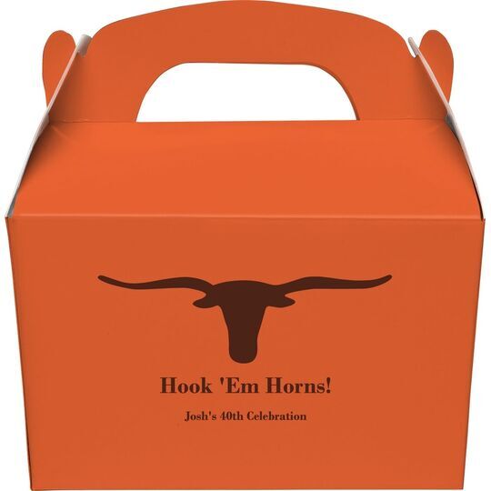 Longhorn Gable Favor Boxes