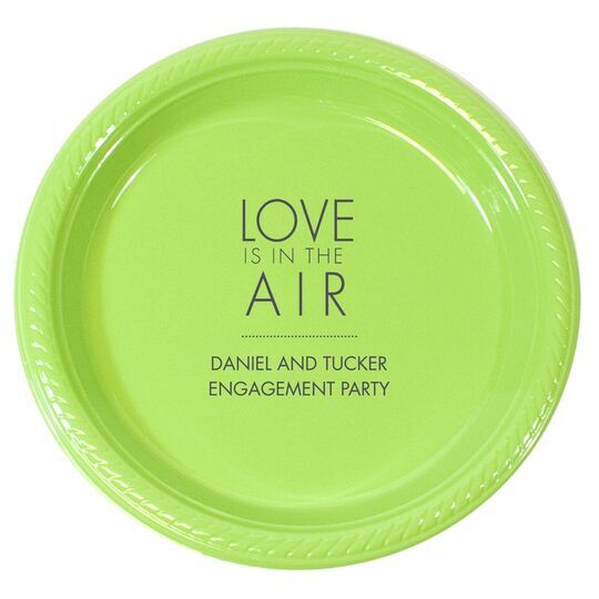 Love is in the Air Plastic Plates