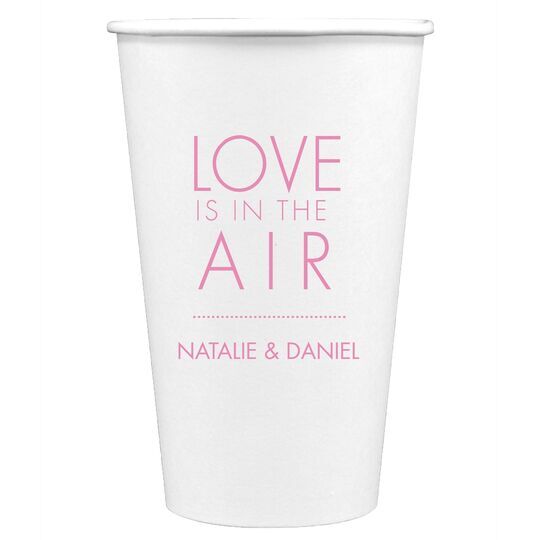 Love is in the Air Paper Coffee Cups