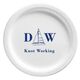 Sailboat Initials Paper Plates Image 1 of 2