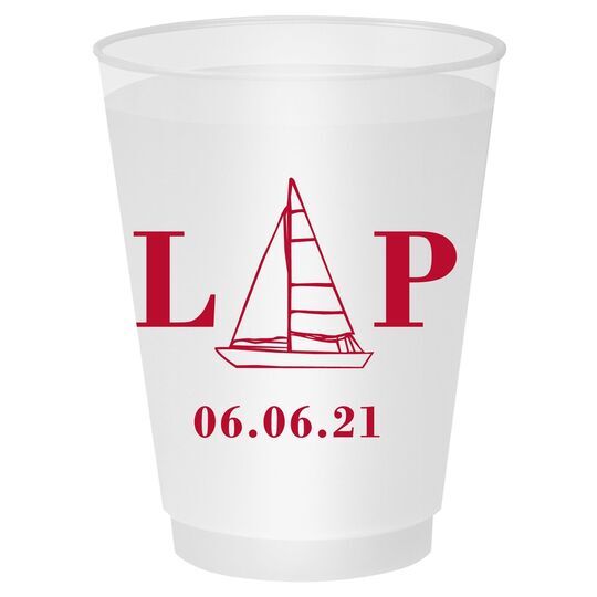 Sailboat Initials Shatterproof Cups