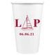 Sailboat Initials Paper Coffee Cups Image 2 of 2