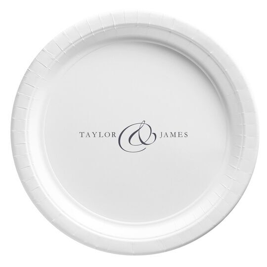 Elegant Ampersand Paper Plates