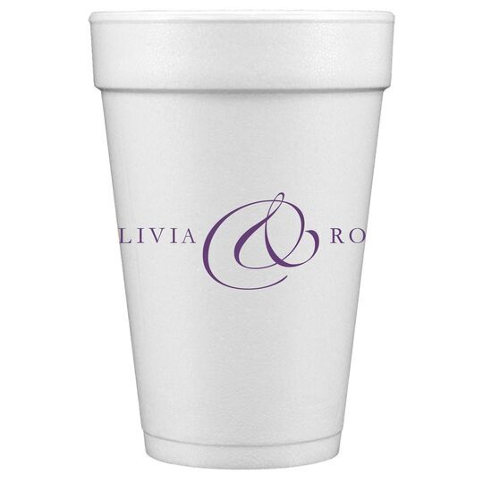 Elegant Ampersand Styrofoam Cups