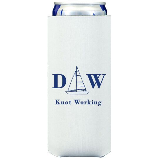 Sailboat Initials Collapsible Slim Huggers