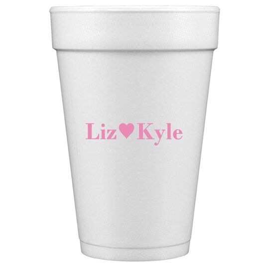 The Sweethearts Styrofoam Cups