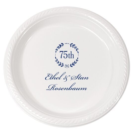 75th Wreath Plastic Plates