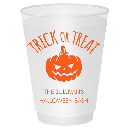 Trick or Treat Pumpkin Shatterproof Cups