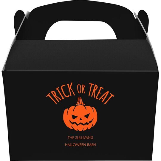 Trick or Treat Pumpkin Gable Favor Boxes