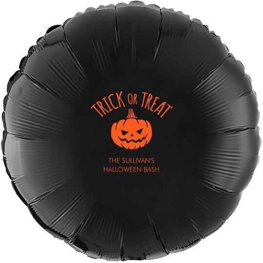Trick or Treat Pumpkin Mylar Balloons