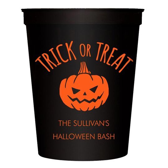 Trick or Treat Pumpkin Stadium Cups