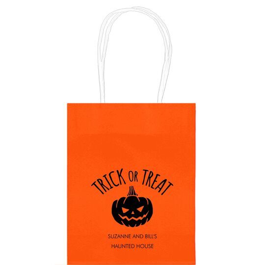 Trick or Treat Pumpkin Mini Twisted Handled Bags