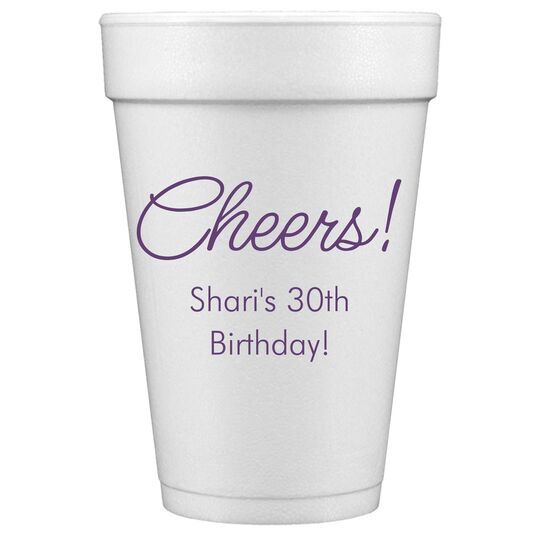 Sweet Cheers Styrofoam Cups