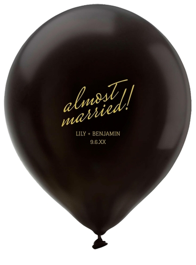 Expressive Script Almost Married Latex Balloons